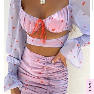 Dare to dream crop top lilac rose